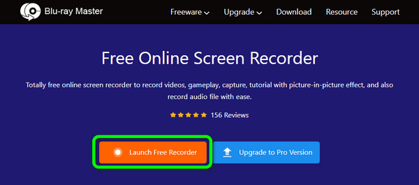 Start de knop Gratis recorder
