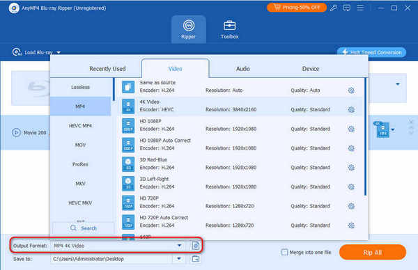 Choose Output Format