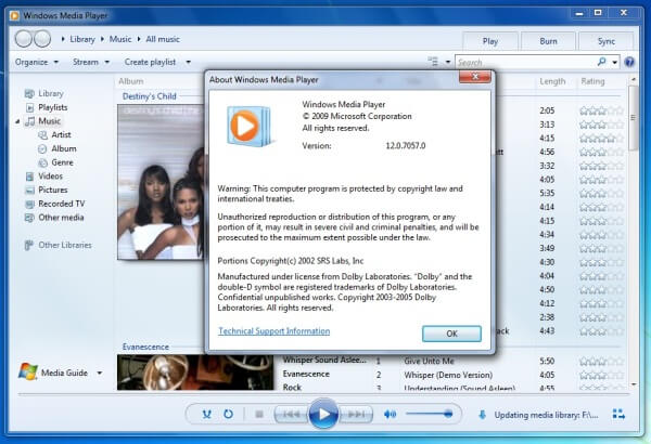 Media player do Windows