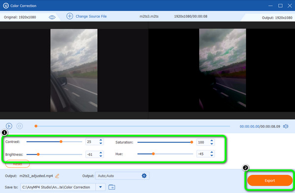 Adjust the Video Color
