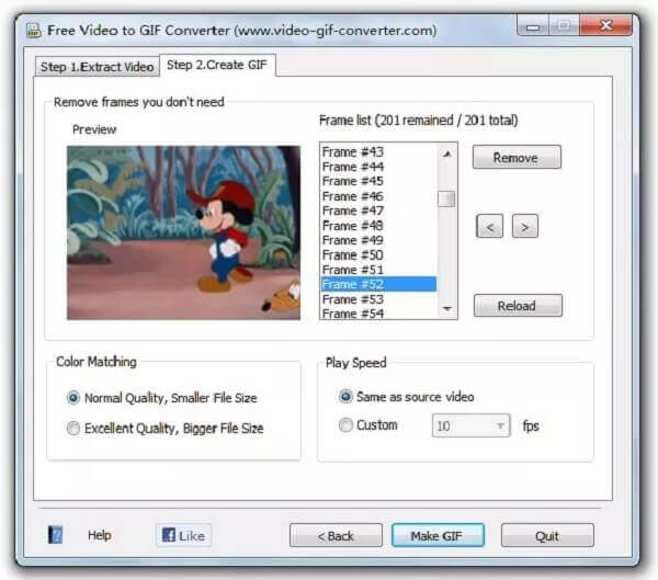 Convertitore gratuito di video in GIF