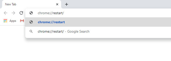 Start Chrome opnieuw