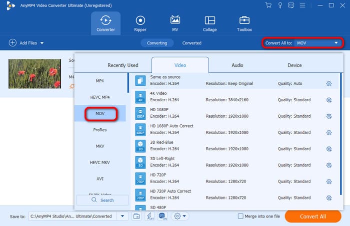 Choose Preferred File Format