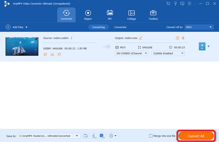 Konvertieren Sie WEBM – Endgültiger Prozess