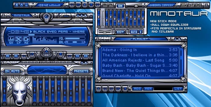 Thèmes de skins Winamp