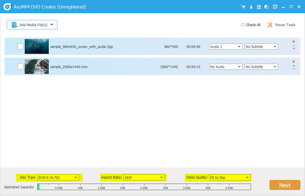 Modificar la configuración AnyMP4