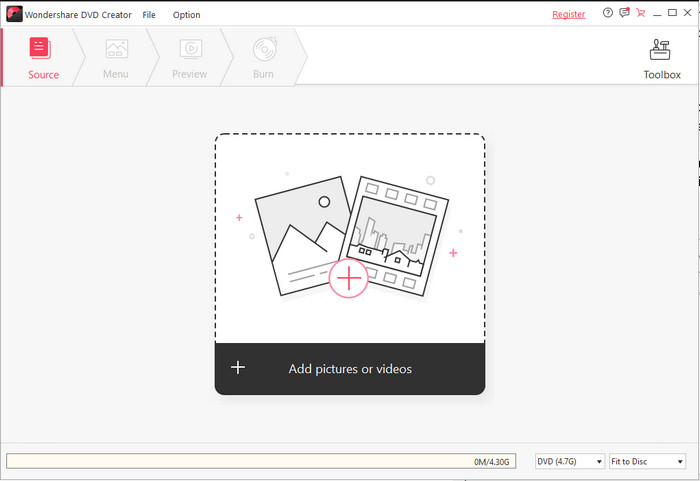 Upload videoer og fotos