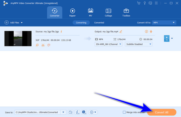 Processus final Cliquez sur Convertir tout