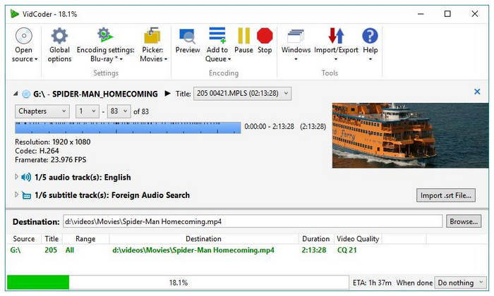 VidCoder Interface