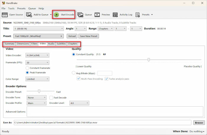 Handbrake Convertir DVD en film