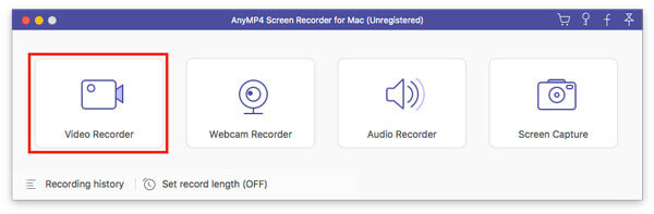 Wählen Sie Video Recorder Mac