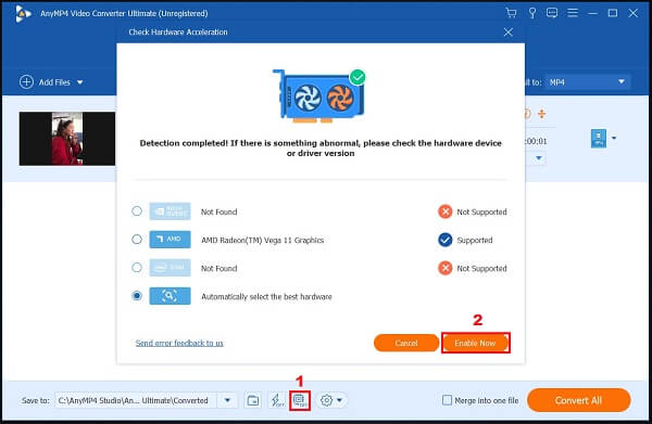 Habilitar la aceleración de hardware