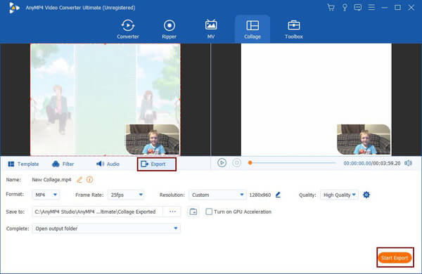 Exportálja a reakcióvideókat