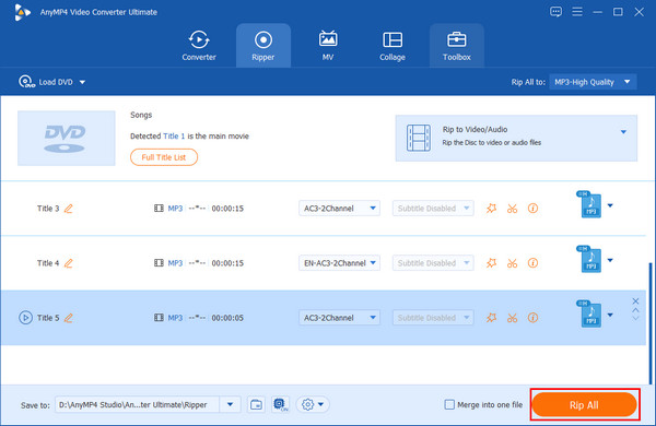 Копировать ISO в MP3 Video Converter Ultimate
