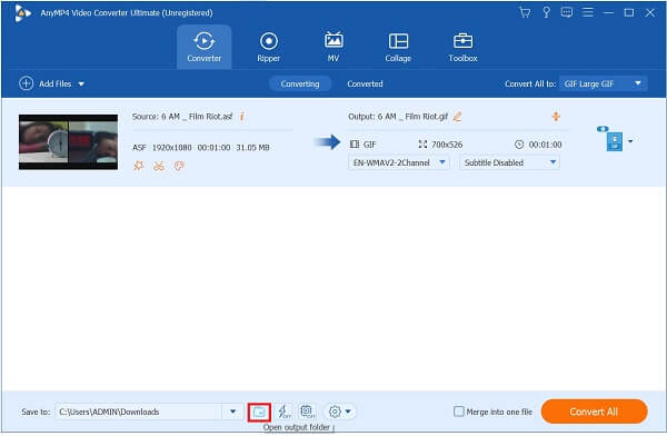 VCU-converter Selecteer bestandsmap