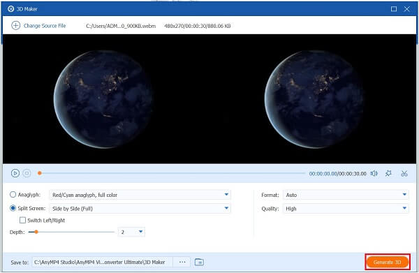 VCU generar 3D