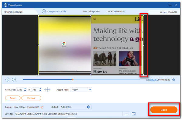 Video Converter Ultieme gewasexport