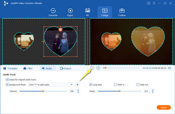 Video-effect op gesplitst scherm bekijken