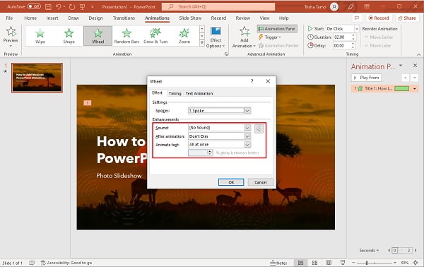 PowerPoint Add Sounds