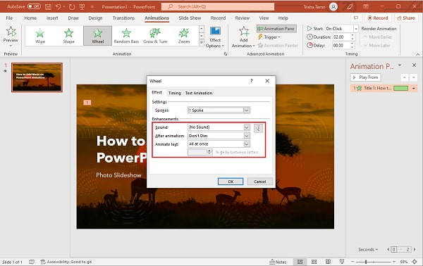 PowerPoint Sounds hinzufügen
