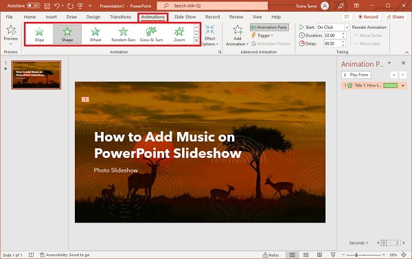 Powerpoint animace