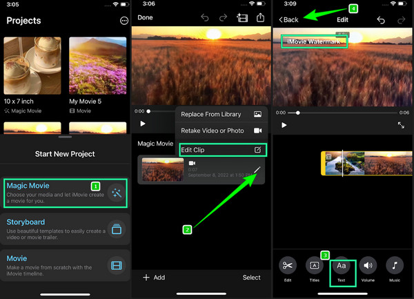 imovie add watermark