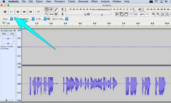 Audacity-speler Speel AMR