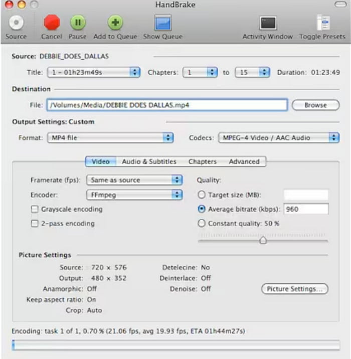 Handbrake Converter AVI para MOV Windows Mac