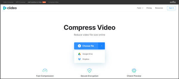 Clideo Compress Video