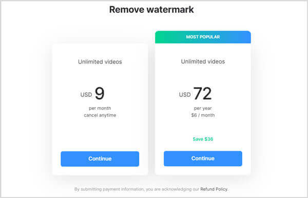 Eliminar marca de agua de video de YouTube comprimido