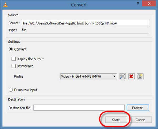 Converter VLC em MP4