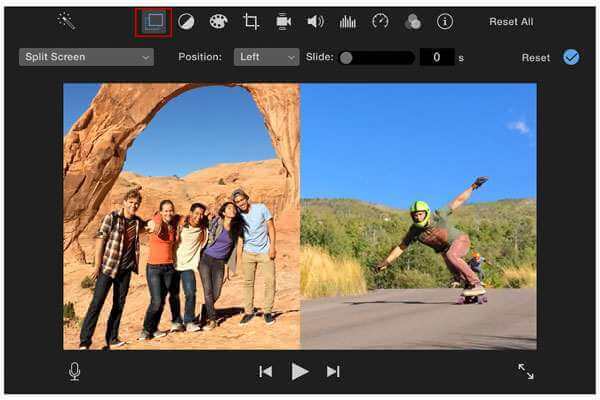 Crear imagen en imagen de vídeo iMovie