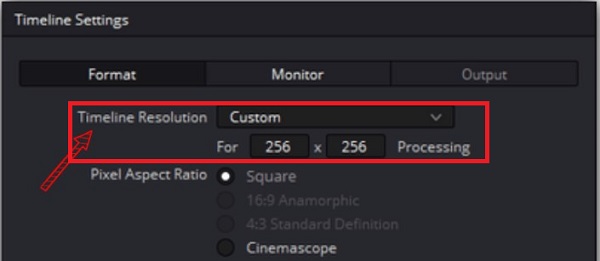 DaVinci Resolve Chage Resolution