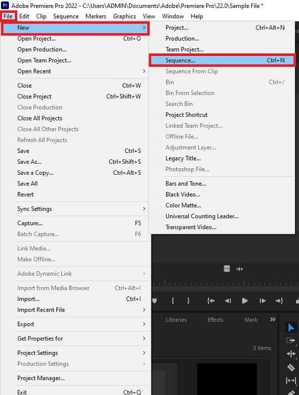 How To Crop Video In Premiere Framesize Launch The Tool
