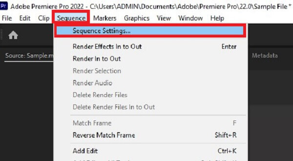 How To Crop Video In Premiere Framesize Sequence Settings