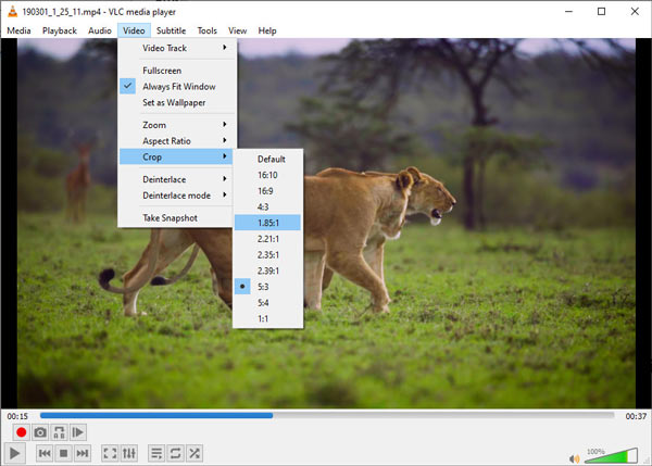 Resize Video Settings VLC