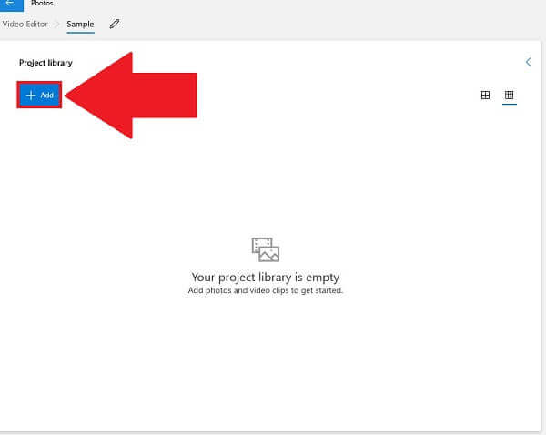 Windows Selecteer knop Toevoegen