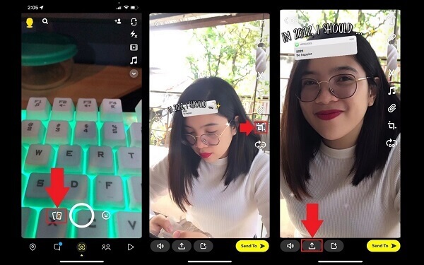 Przycinanie wideo Snapchata
