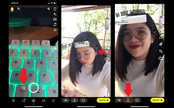 Snapchat recadrer la vidéo