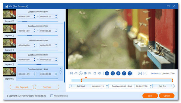 Blu-ray Master Adicionar segmento e salvar