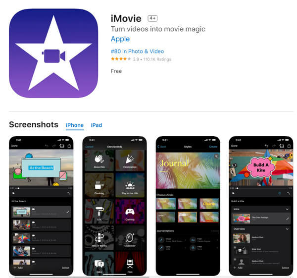 iMovie 濾鏡應用 iPhone