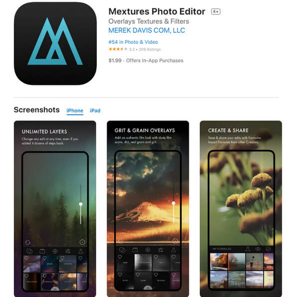 Mextures Filter App iPhone