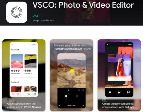 VSCO 濾鏡應用程序 Android