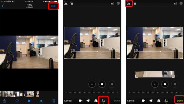 Αναστροφή βίντεο iPhone