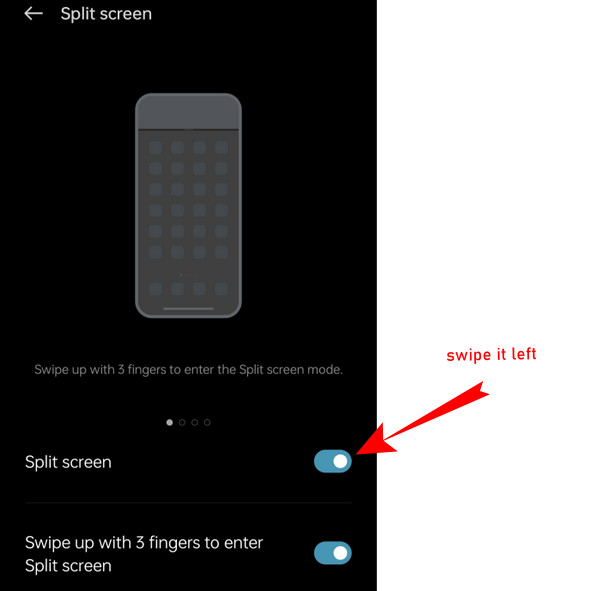 Realme osztott képernyő