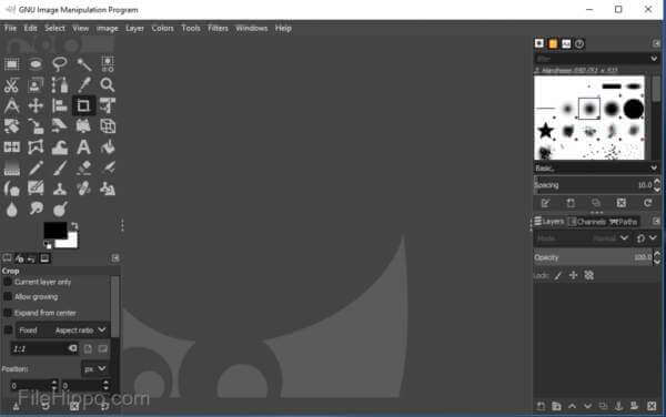 Captura de pantalla de GIMP