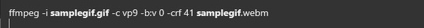Befehl FFmpeg-Code