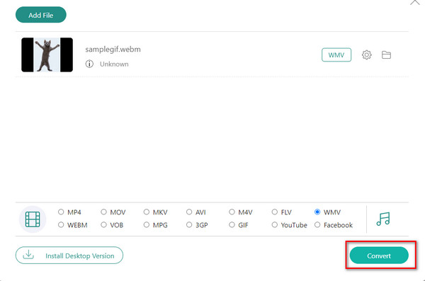 Nyomja meg a Convert Bluray gombot