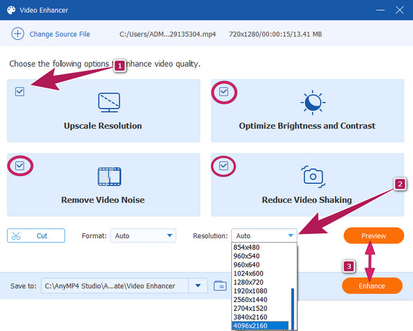 Boîte à outils Améliorer la vidéo