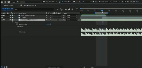 Ajuste de volumen de After Effects